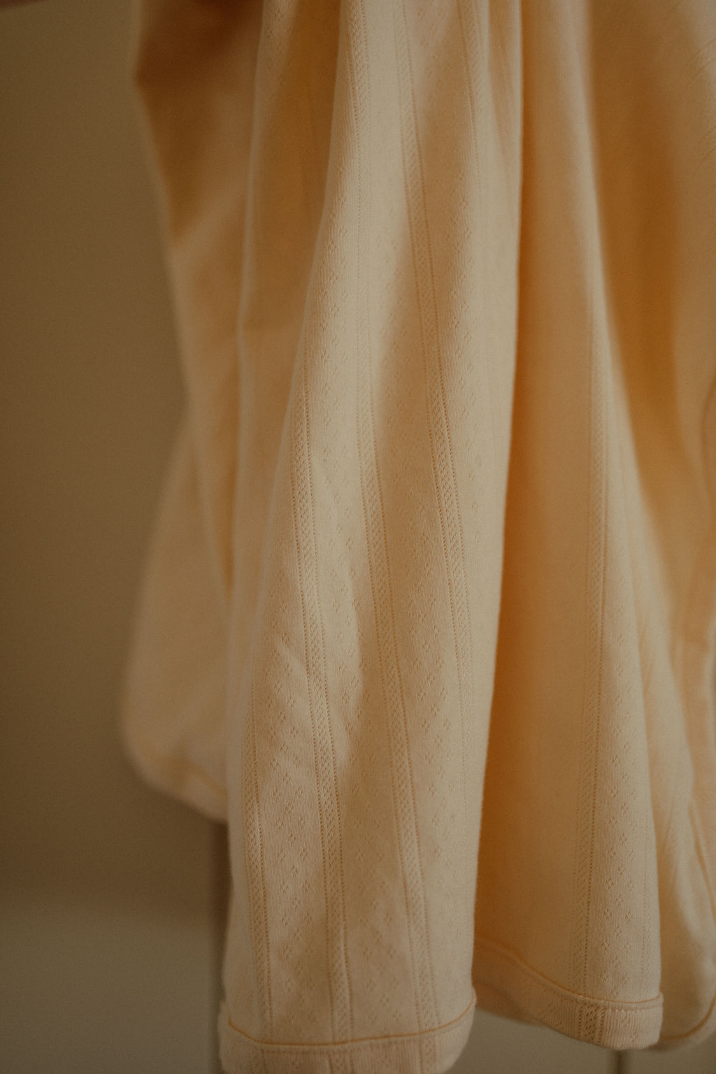 Pointelle Swaddle Blanket - Buttercream Yellow