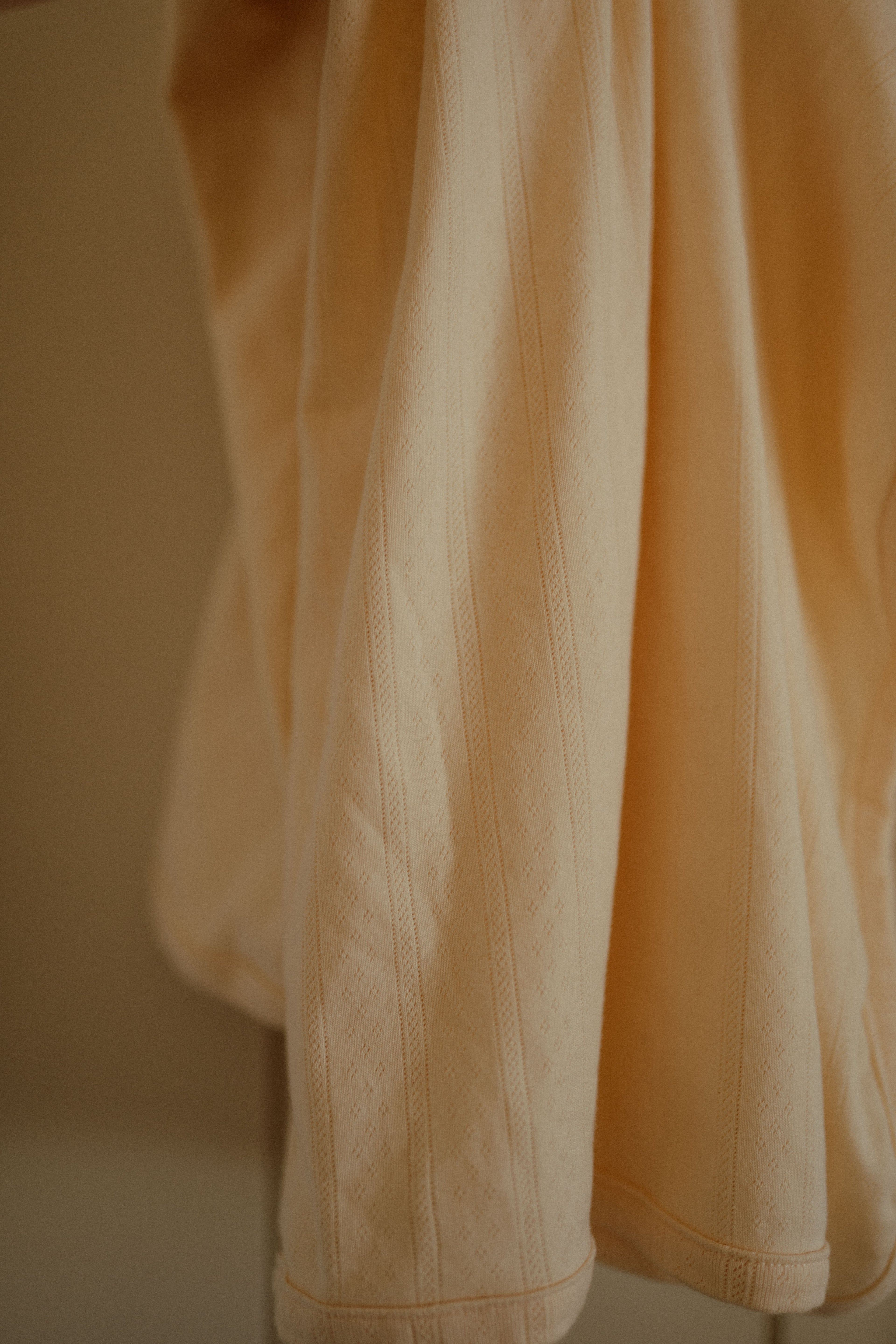Pointelle Swaddle Blanket - Buttercream Yellow
