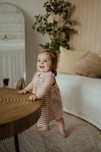 Thin Rib Dress - Pink Stripe