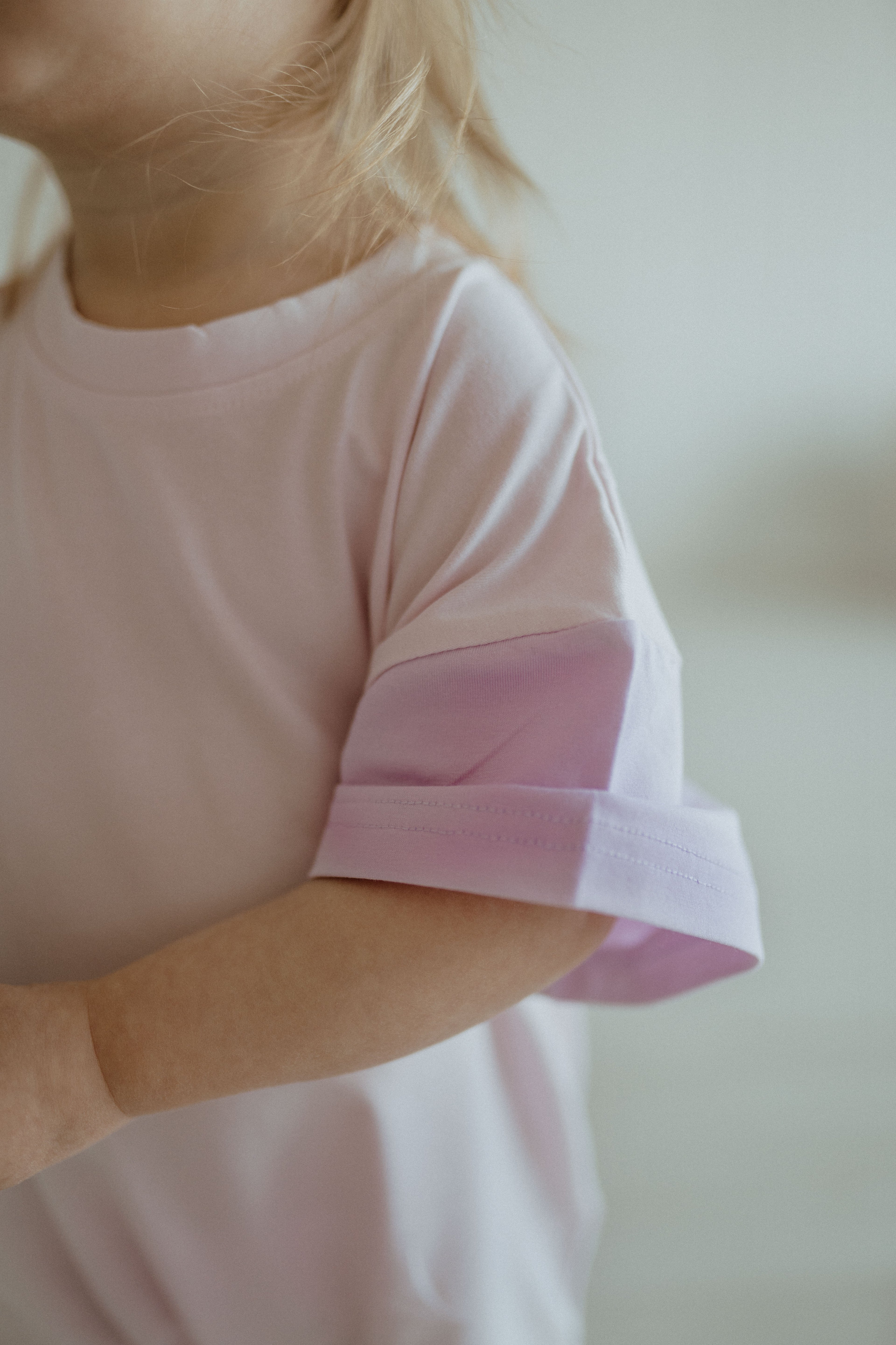 Tri-Colored Drop Shoulder - Pink
