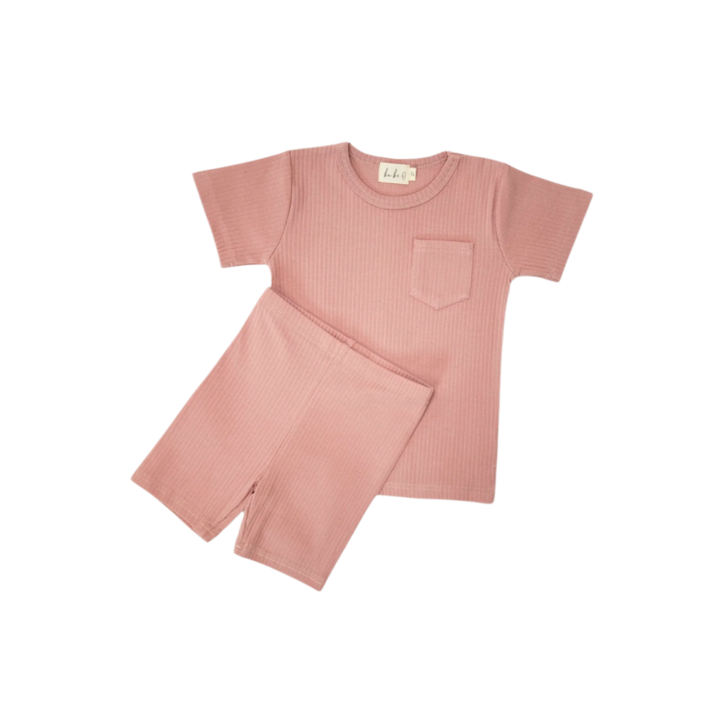 Biker Short Set - Rose