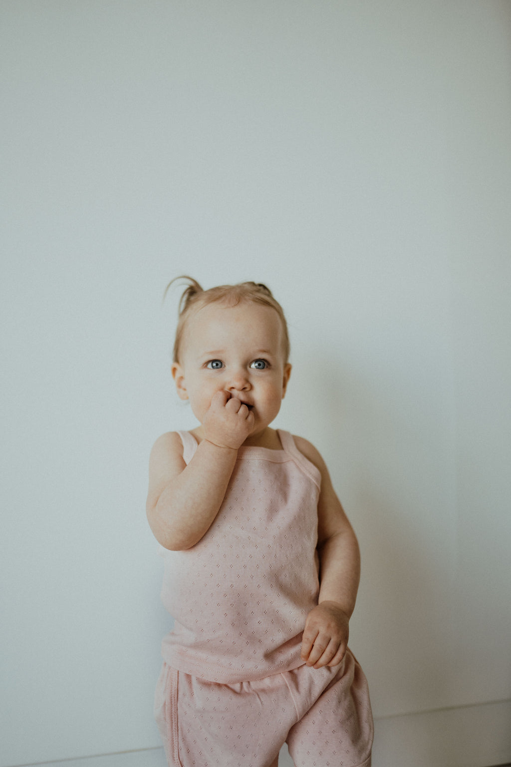 Pointelle Short Set - Pastel Pink