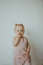 Pointelle Short Set - Pastel Pink