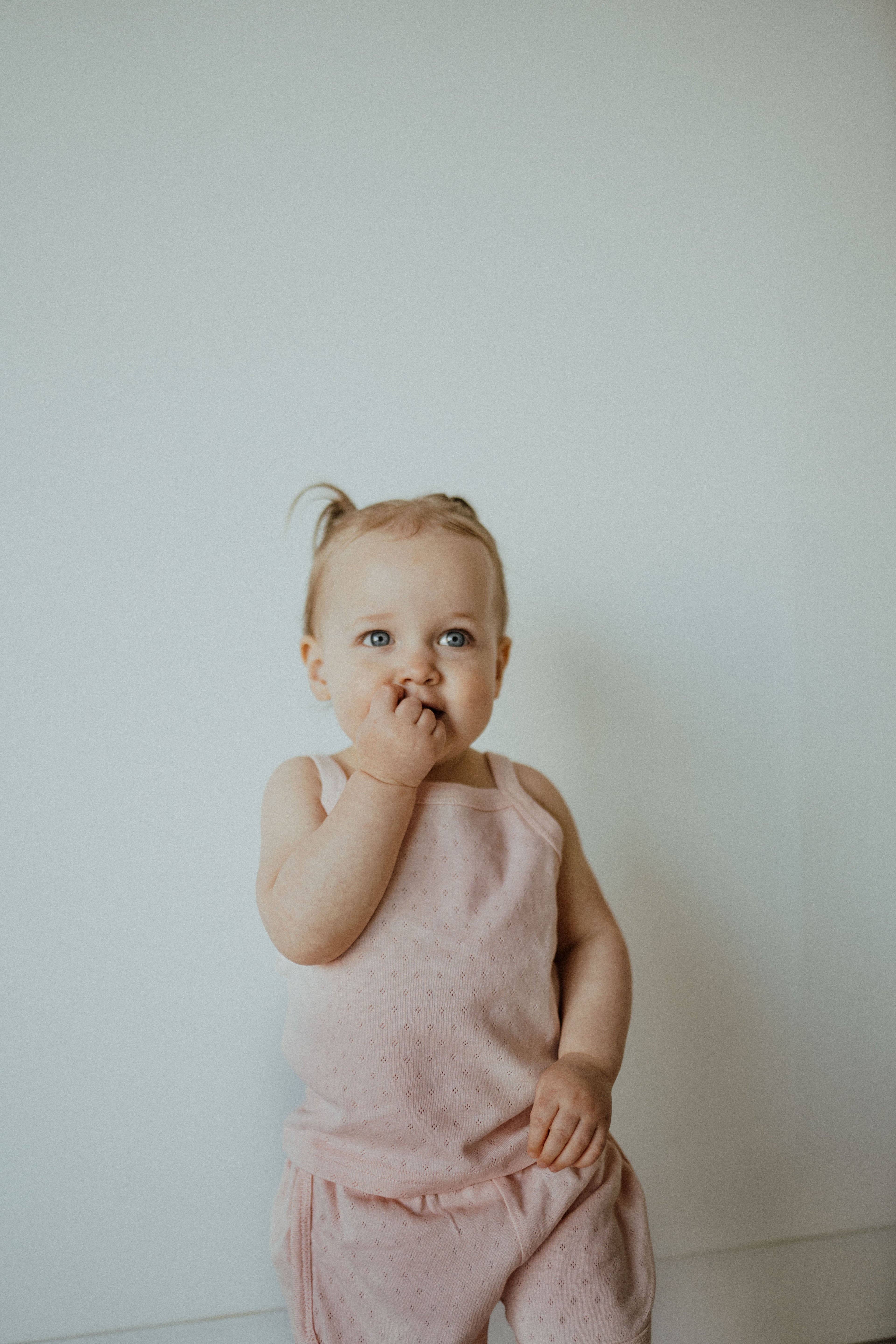 Pointelle Short Set - Pastel Pink