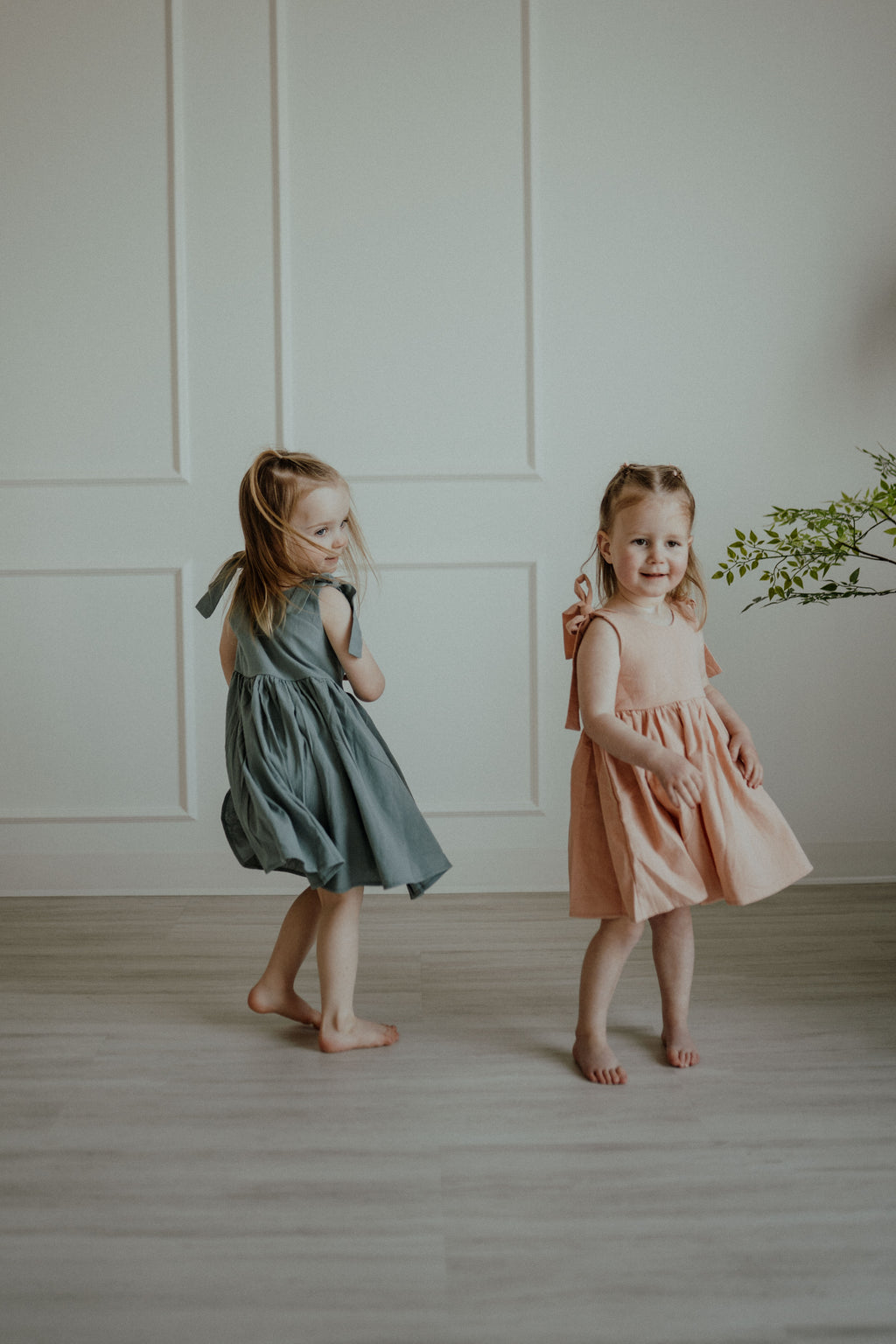 Cotton Shoulder Tie Dress - Teal