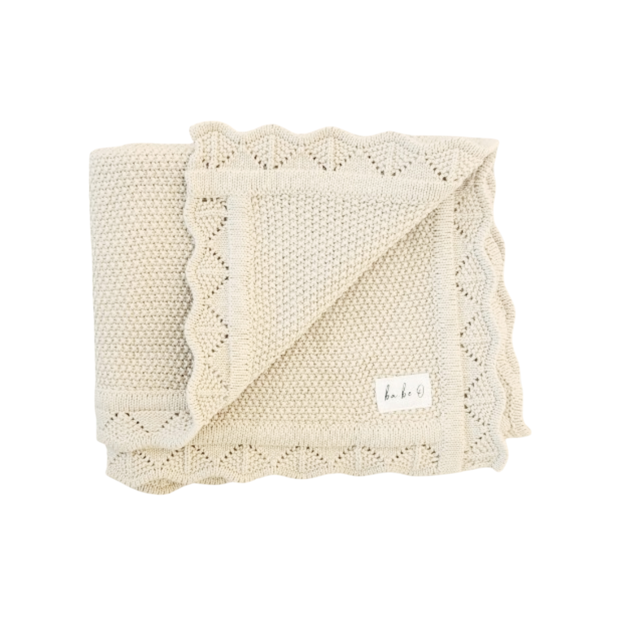 Honey Oat knit heirloom blanket; cotton baby blanket Honey Oat ba.be.O; newborn knit blanket Honey Oat Canada