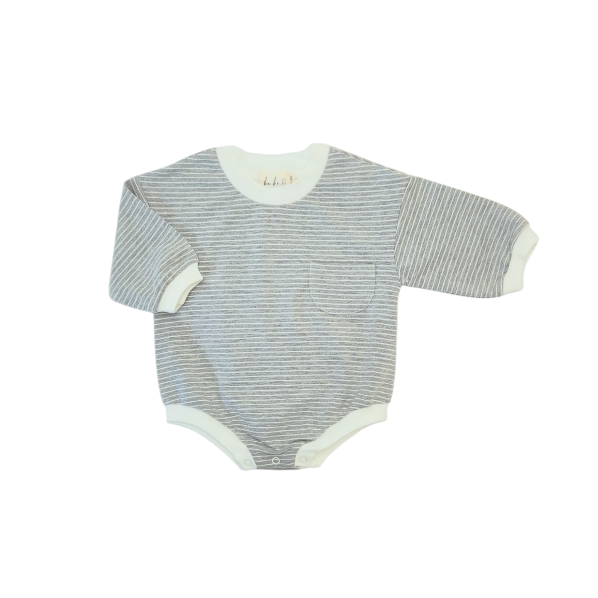 Bubble Romper - Grey Striped