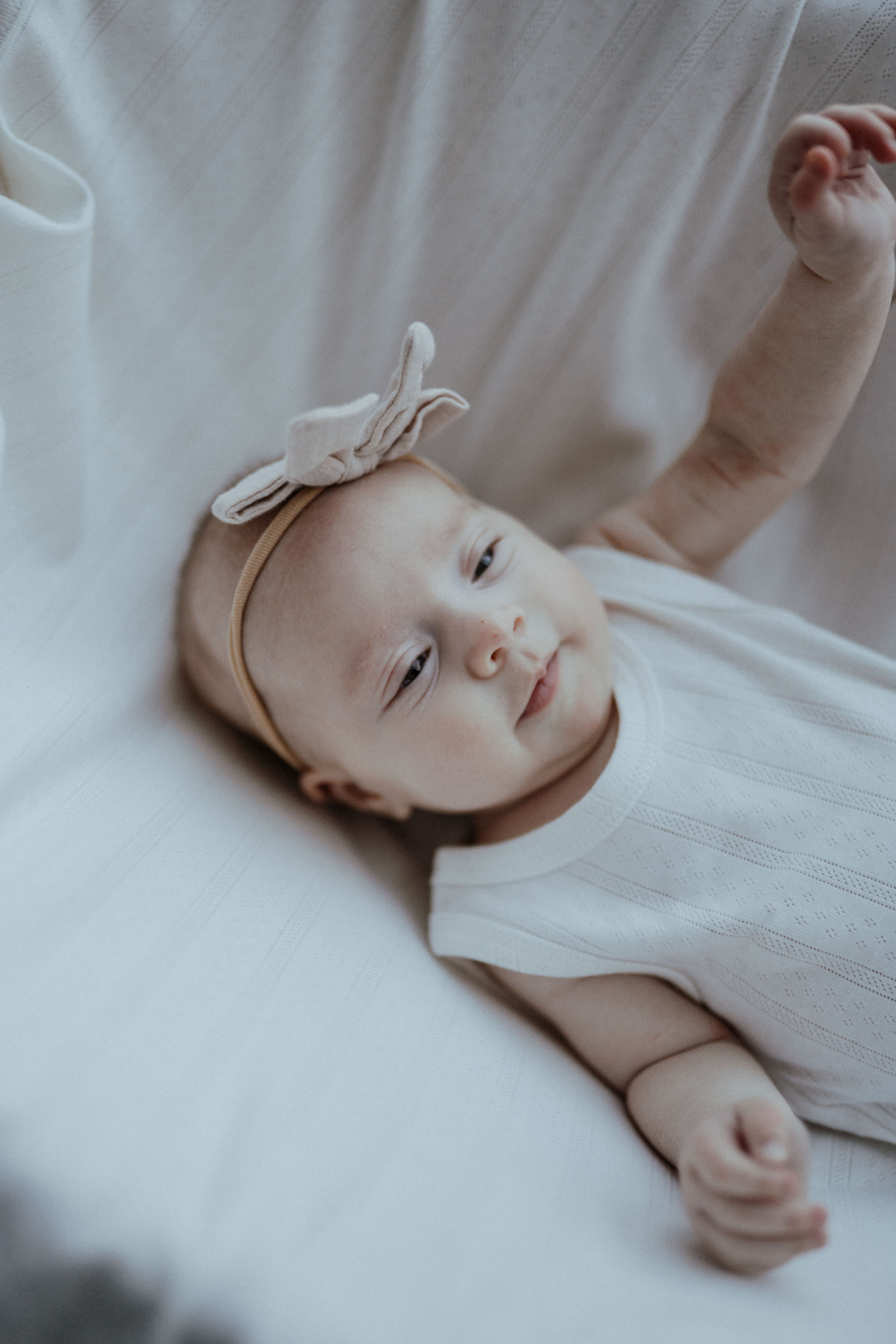 Pointelle Swaddle Blanket - Simply White