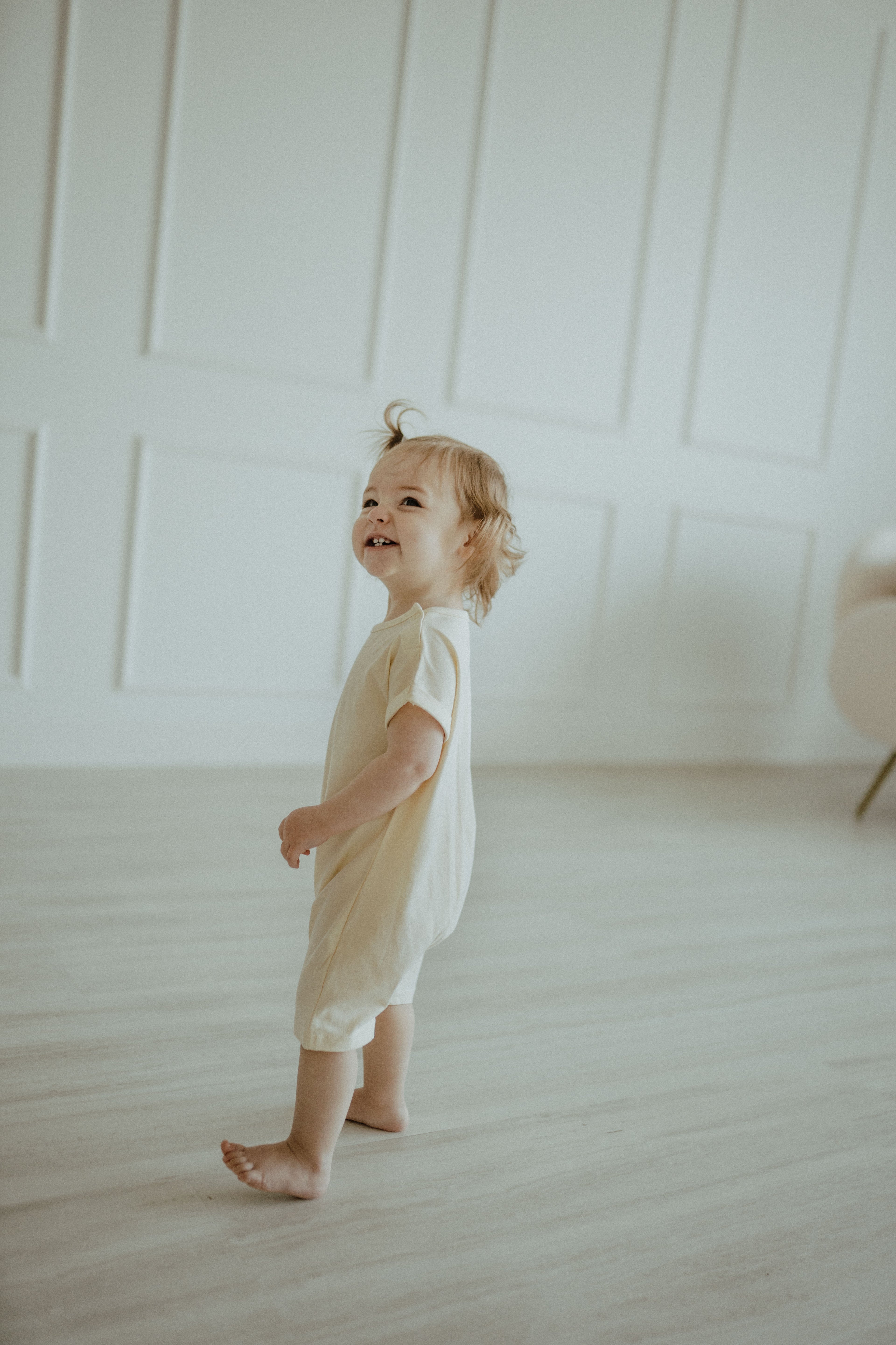 Relaxed Tee Romper - Yellow
