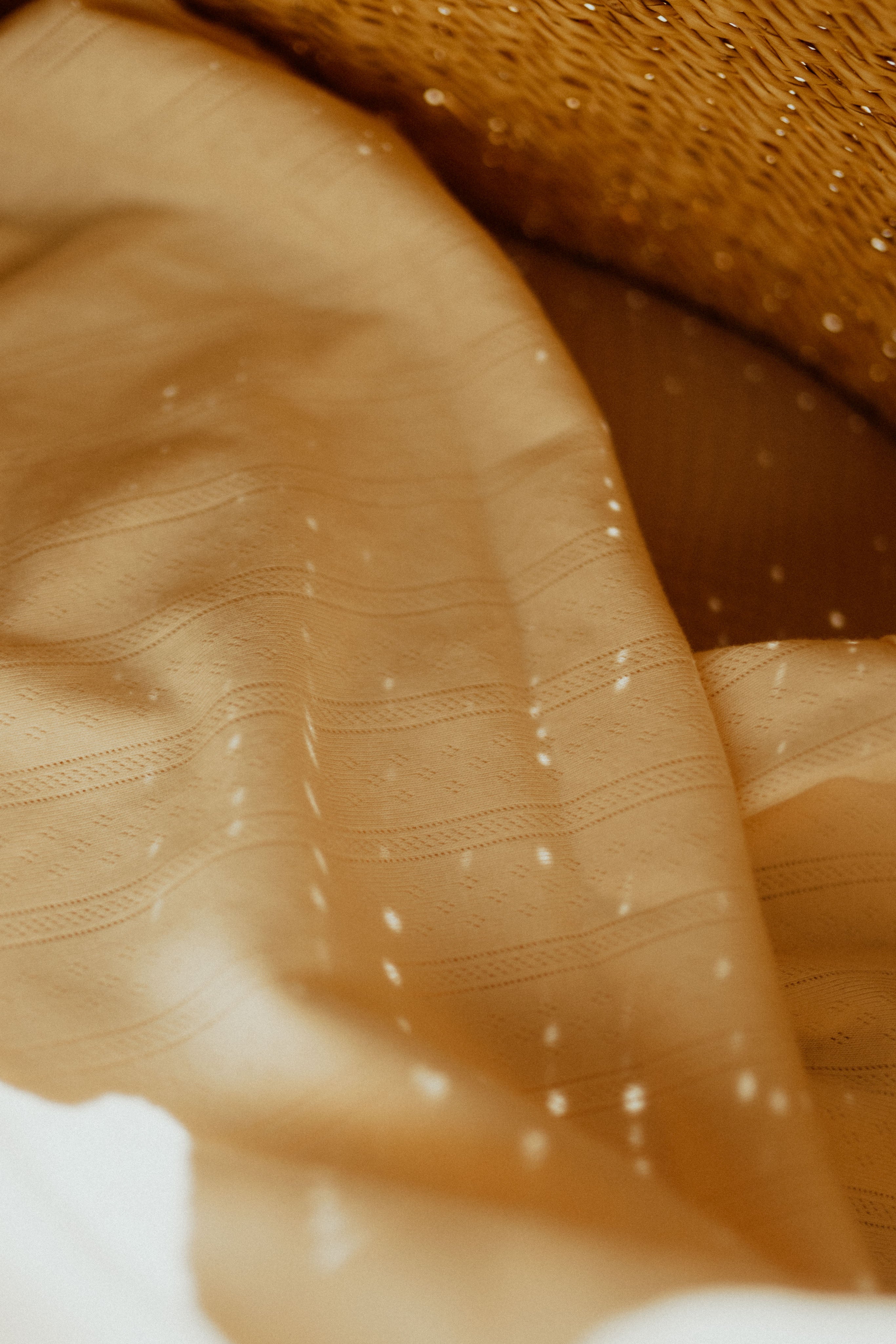 Pointelle Swaddle Blanket - Buttercream Yellow