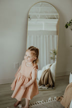 Cotton Shoulder Tie Dress - Dusty Rose