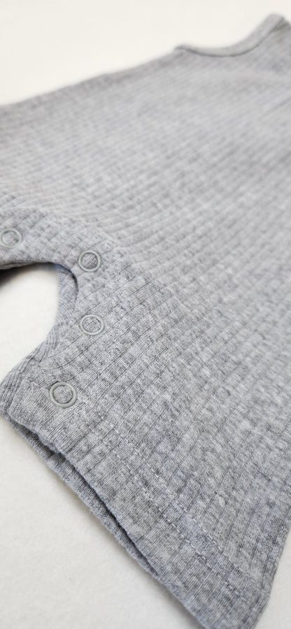 Ribbed Tank Romper - Heathered Grey