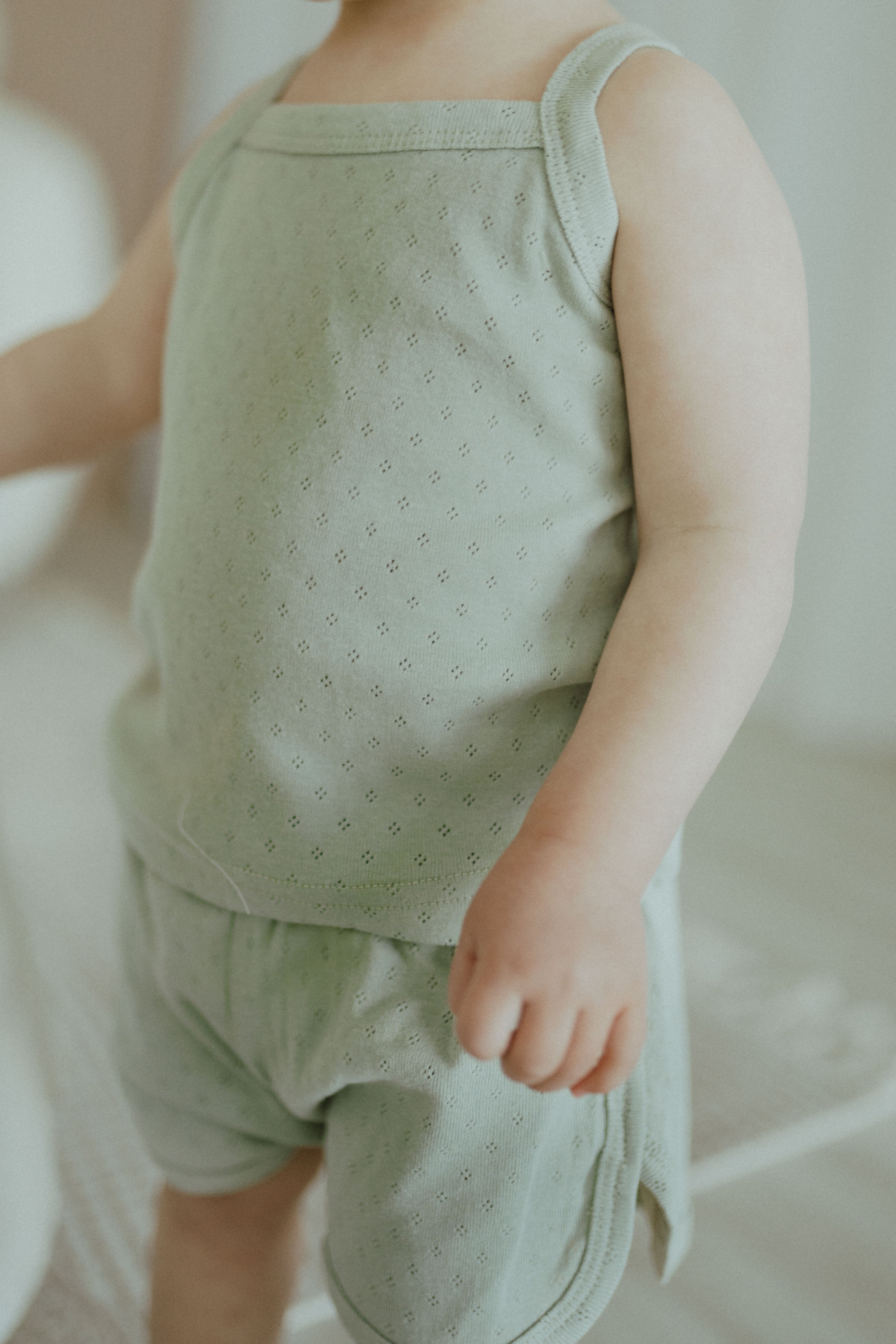 Pointelle Short Set - Mint Pistachio