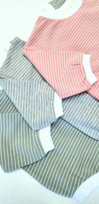 Bubble Romper - Sage Striped