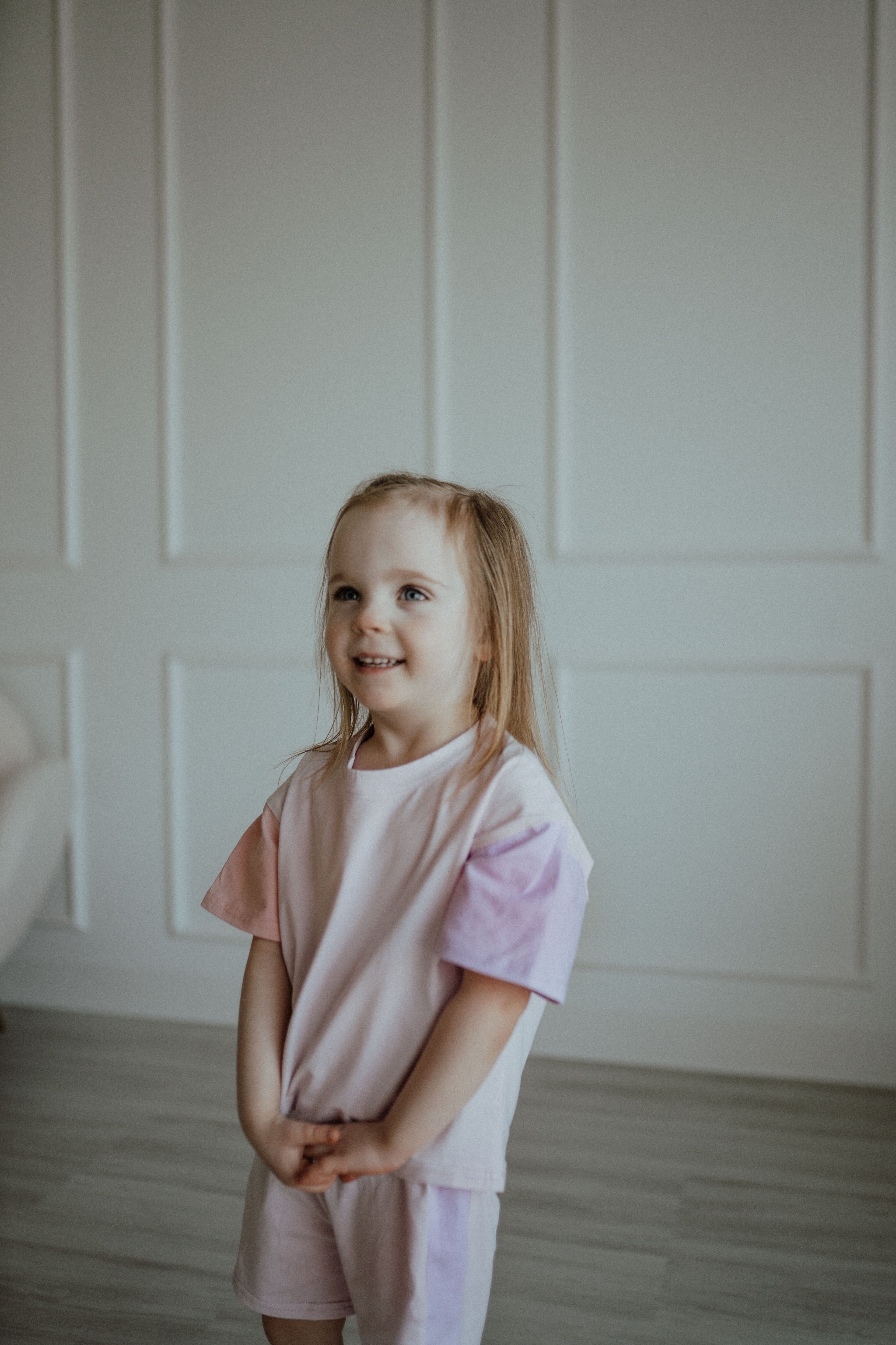 Tri-Colored Short Set - Pink