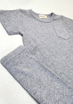 Biker Short Set - Heathered Grey