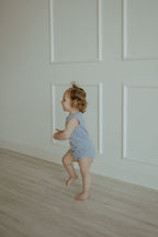 Pointelle Romper - Pastel Blue