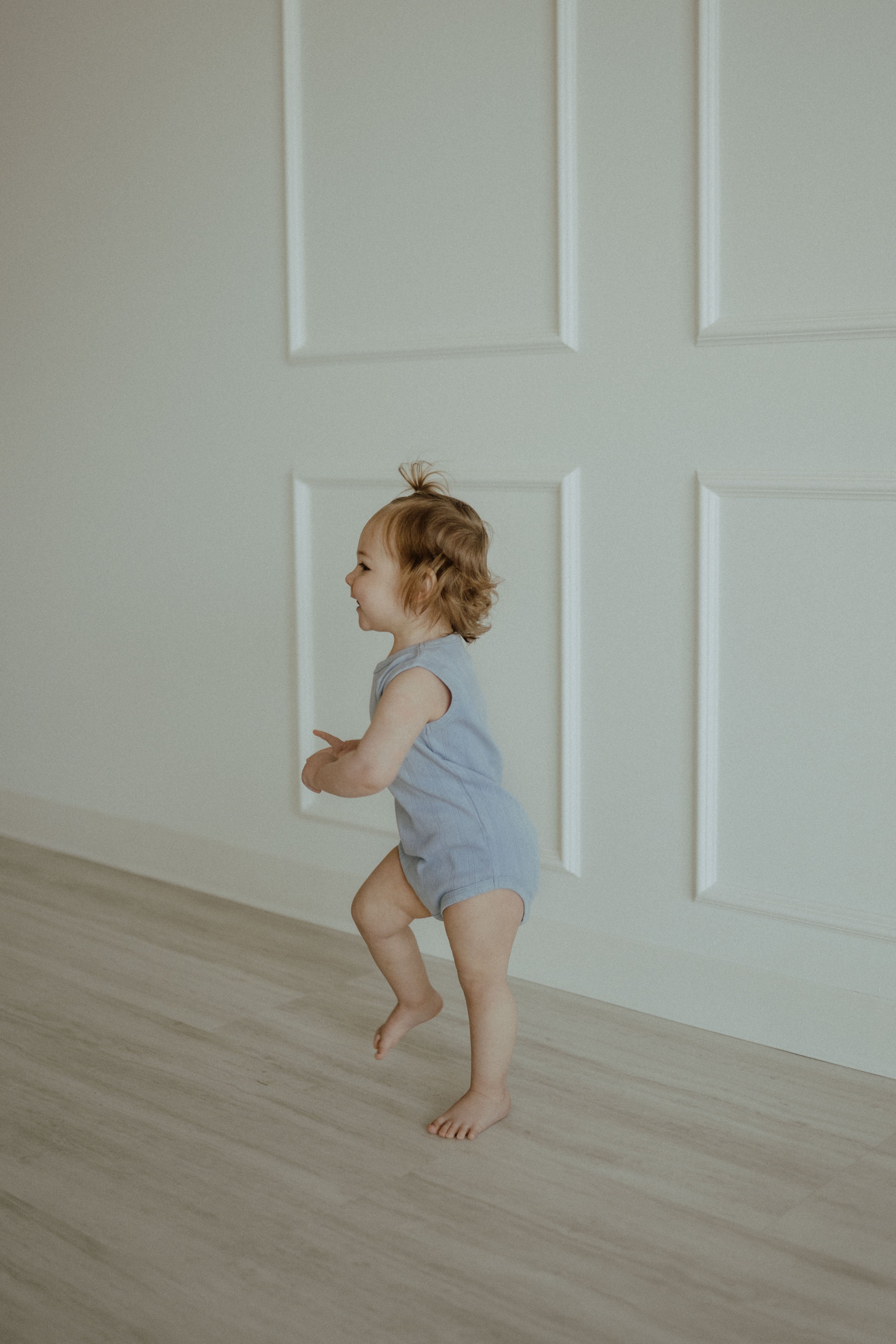 Pointelle Romper - Pastel Blue