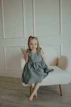 Cotton Shoulder Tie Dress - Teal