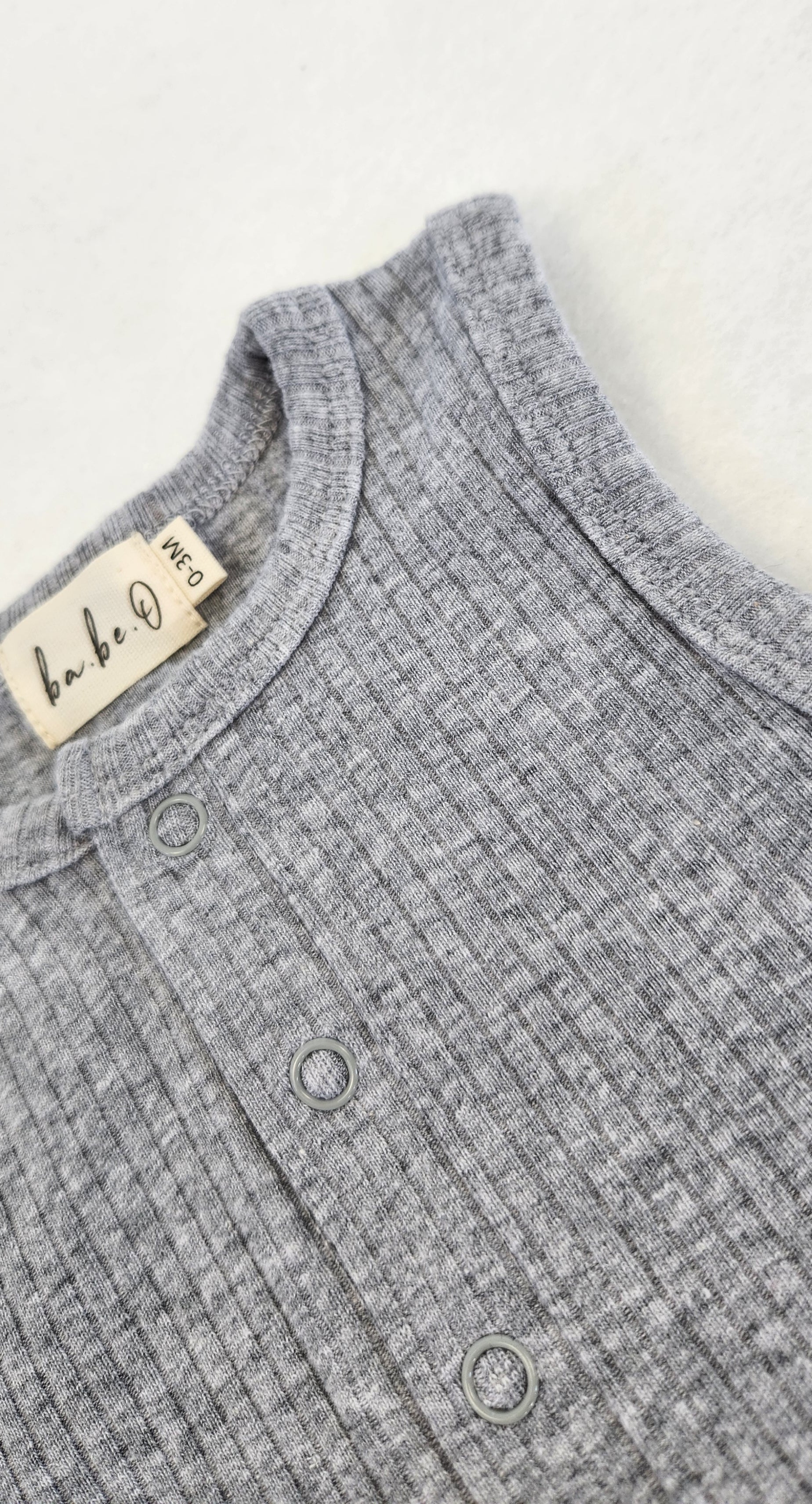 Ribbed Tank Romper - Heathered Grey